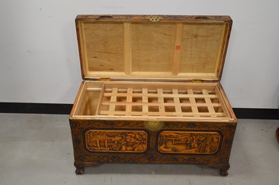 Lot 70 - A 20th century Chinese camphor chest