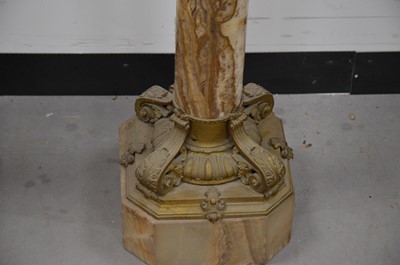 Lot 80 - Two early 20th century marble/onyx and metal mounted jardinieres