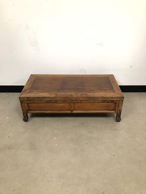 Lot 94 - A low 20th century Chinese hardwood coffee table