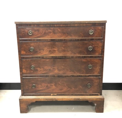 Lot 99 - A late 19h century flame mahogany chest of drawers