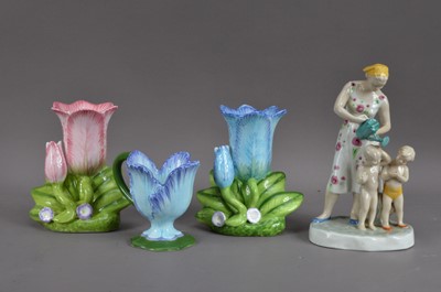 Lot 129 - Three pieces of Moyses Stevens floral ceramics