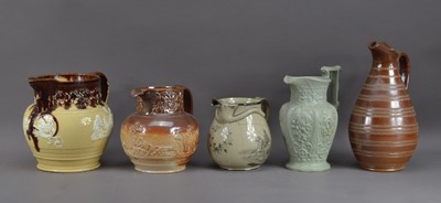 Lot 135 - Five 19th century jugs