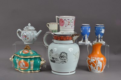 Lot 141 - A collection of 19th century English ceramics