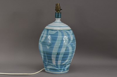 Lot 162 - An Aldermaston pottery earthenware lamp