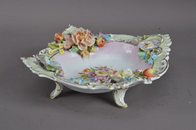 Lot 171 - A late 19th century Sitzendorf porcelain floral bowl
