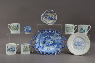 Lot 187 - A collection of 19th century transferware ceramics
