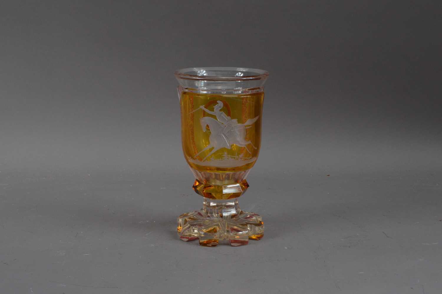Lot 194 - A Bohemian glass goblet
