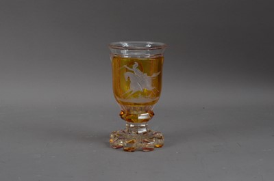 Lot 194 - A Bohemian glass goblet