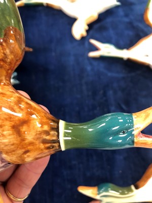 Lot 206 - A collection of ceramic graduated Beswick wall mounted ducks
