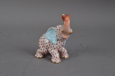 Lot 210 - a Herend porcelain elephant