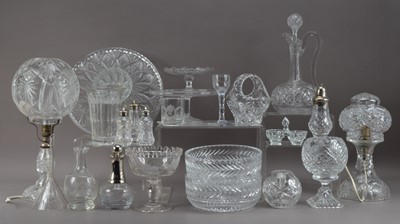 Lot 216 - A large collection of cut glass items
