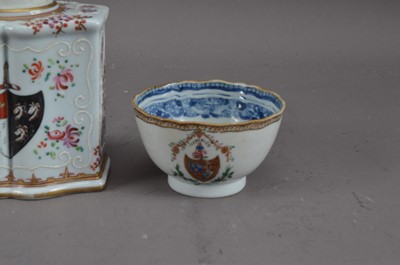 Lot 232 - A 19th century porcelain tea caddy