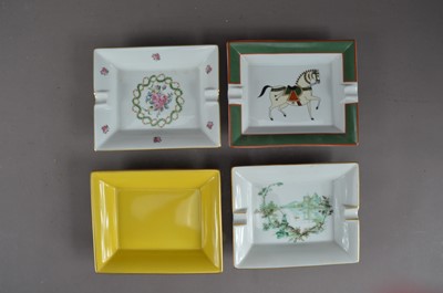 Lot 233 - Three Limoges porcelain ashtrays