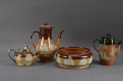 Lot 241 - Four 19th century Doulton salt-glazed stoneware ceramic items