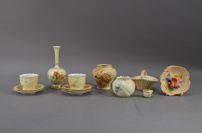 Lot 248 - A collection of Royal Worcester blush ivory porcelain
