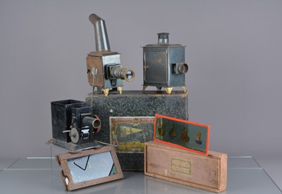 Lot 37 - Early 20th Century Toy Magic Lanterns and Ikonograph 17.5mm Films
