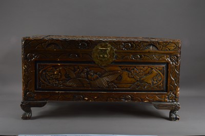 Lot 253 - A 20th century camphor chest