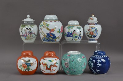 Lot 257 - A collection of 20th century Chinese and Japanese ginger jars