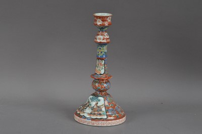 Lot 274 - A 20th century Chinese porcelain candlestick
