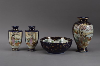 Lot 287 - Four items of early 20th century Japanese ceramics