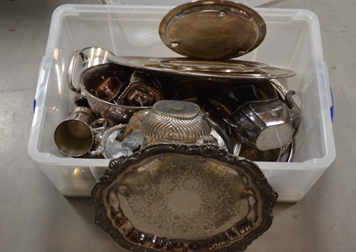 Lot 321 - A large collection of silver plated and metal items