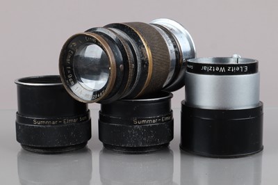 Lot 474 - A Leitz Wetzlar 9cm f/4 Elmar Lens