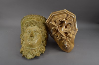 Lot 341 - Two corbel shelves