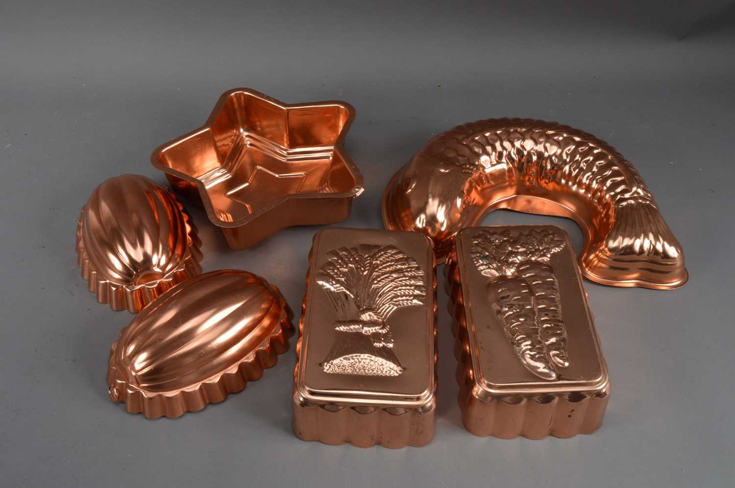 Lot 358 - A collection of copper moulds