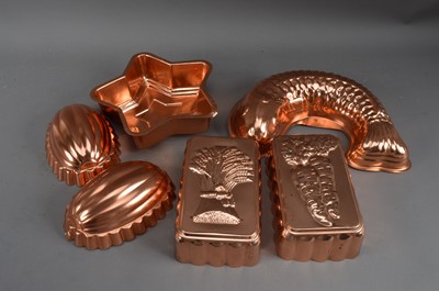 Lot 358 - A collection of copper moulds