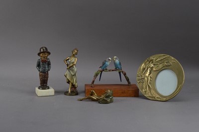 Lot 362 - A collection of cold painted bronze sculptures