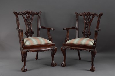 Lot 363 - A pair of 20th century Chippendale style children's/dolls chairs