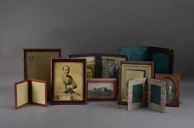 Lot 413 - A collection of leather picture frames