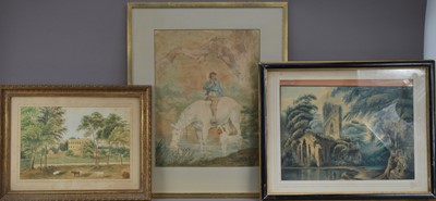 Lot 519 - Three 19th century and later pictures