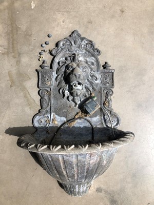 Lot 599 - A c. 1980's weathered lead water fountain