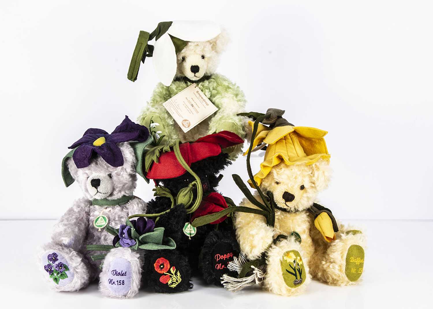 Lot 27 - Four Hermann limited edition Flower Series teddy bears