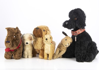 Lot 75 - A quantity of vintage dog soft toys