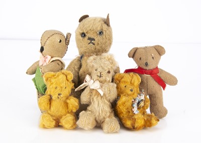 Lot 98 - Six miniature teddy bears