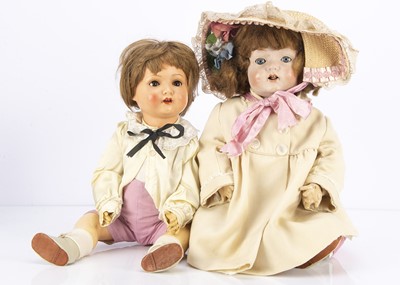 Lot 120 - An English bisque headed baby doll Regina