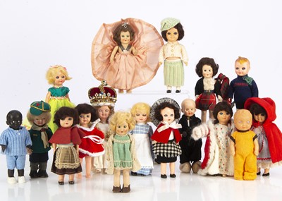 Lot 145 - Thirty-one small hard plastic dolls