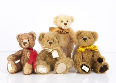 Lot 174 - Four small Dean's Rag Book Company Membership teddy bears