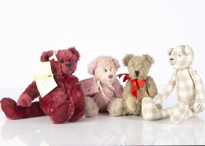 Lot 184 - Four small artist teddy bears
