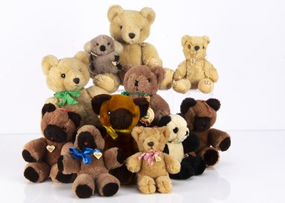 Lot 222 - Nine Shanghai Dolls Factory  teddy bears