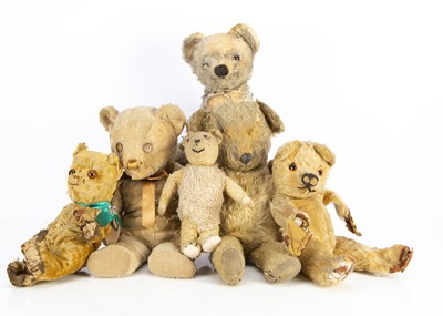 Lot 235 - Six British teddy bears to restore