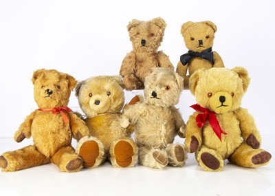 Lot 238 - Six post-war British teddy bears
