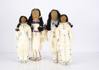 Lot 259 - Two Tipi Shop Cheryl Wright Sioux cloth dolls