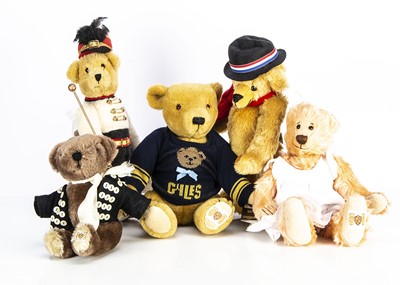 Lot 309 - Five House of Nisbet Celebrity Collection teddy bears