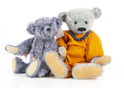 Lot 319 - Two blue Clemens Spieltiere teddy bears