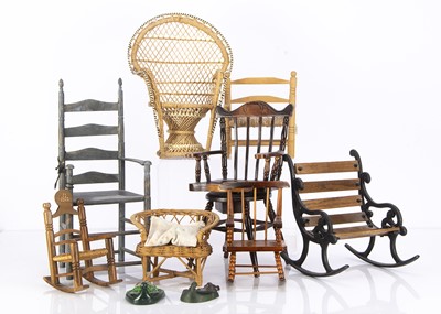 Lot 351 - Eight chairs for teddy bears or dolls