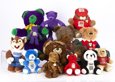 Lot 373 - Twelve sporting teddy bears