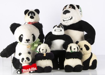 Lot 380 - Thirteen manufactured Panda Bears